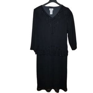 Ultra Dress - Elegant black beaded 16w